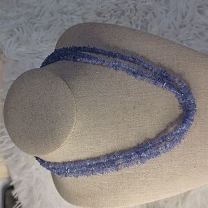 Colleen Lopez Sterling Silver 3 Strand Tanzanite Necklace NEW